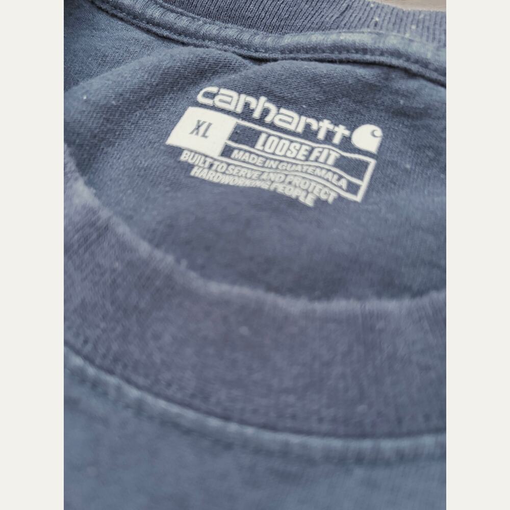 Carhartt Loose Fit Long Sleeve Crew Neck Workwear Pocket T-Shirt XL - Picture 2 of 3